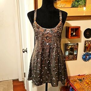 Free people embellished halter top